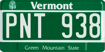VT license plate PNT938