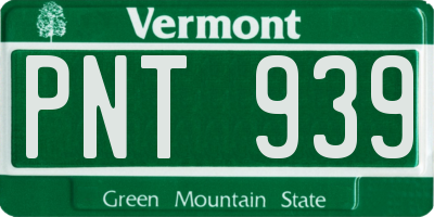VT license plate PNT939
