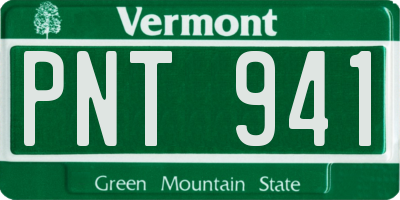 VT license plate PNT941
