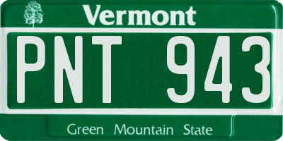 VT license plate PNT943