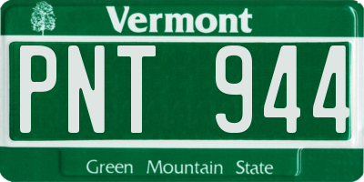 VT license plate PNT944