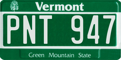 VT license plate PNT947