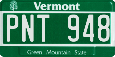 VT license plate PNT948