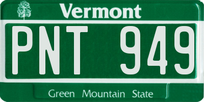 VT license plate PNT949