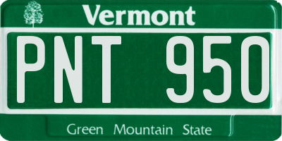 VT license plate PNT950
