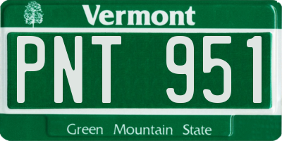 VT license plate PNT951