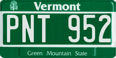 VT license plate PNT952