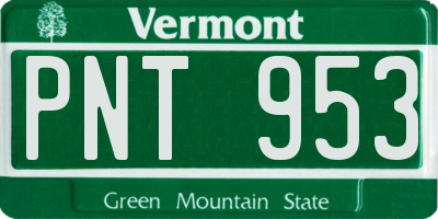 VT license plate PNT953