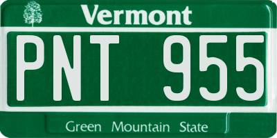 VT license plate PNT955