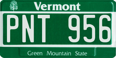 VT license plate PNT956