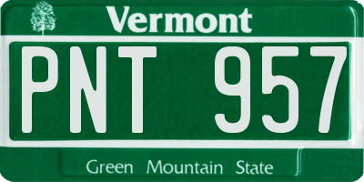 VT license plate PNT957