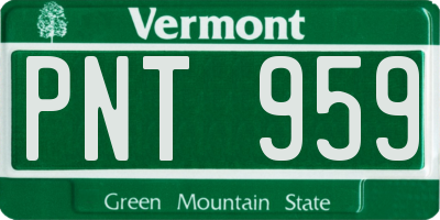 VT license plate PNT959
