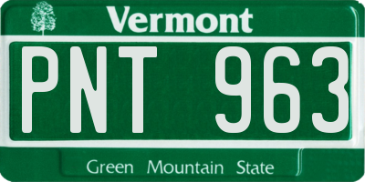 VT license plate PNT963