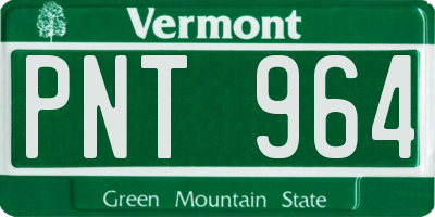 VT license plate PNT964