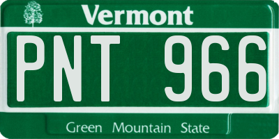 VT license plate PNT966