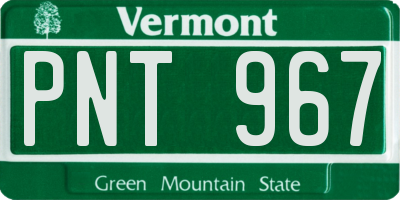 VT license plate PNT967