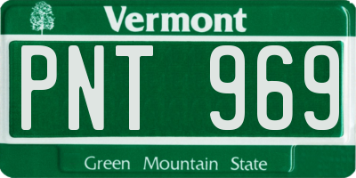 VT license plate PNT969