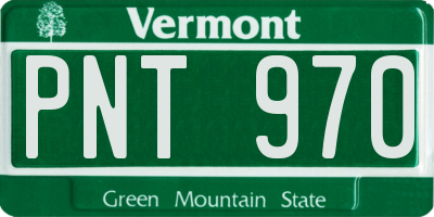 VT license plate PNT970