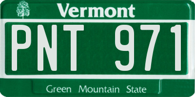VT license plate PNT971