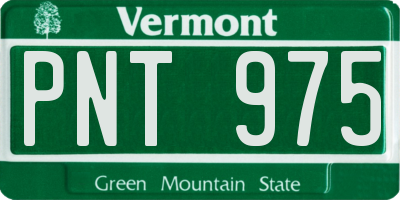 VT license plate PNT975