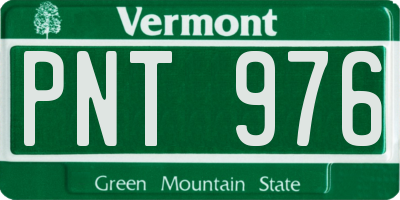 VT license plate PNT976