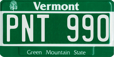 VT license plate PNT990