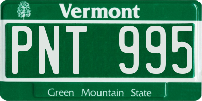VT license plate PNT995