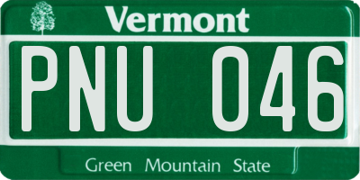VT license plate PNU046