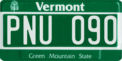 VT license plate PNU090