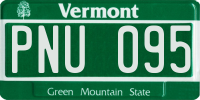VT license plate PNU095