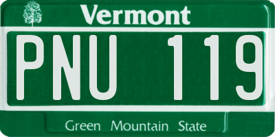 VT license plate PNU119