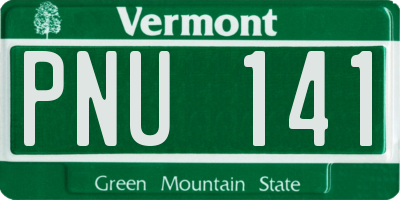 VT license plate PNU141