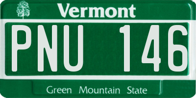 VT license plate PNU146