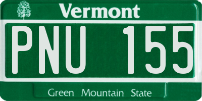 VT license plate PNU155