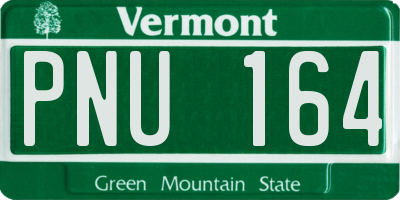 VT license plate PNU164