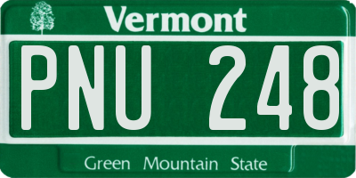 VT license plate PNU248