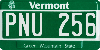 VT license plate PNU256