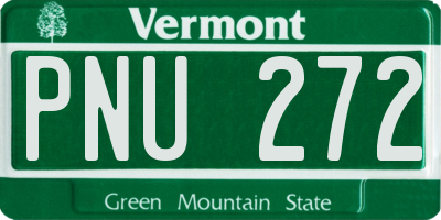 VT license plate PNU272