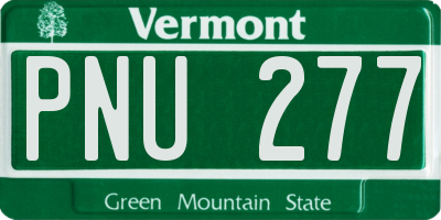 VT license plate PNU277