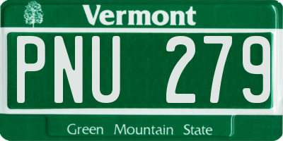 VT license plate PNU279