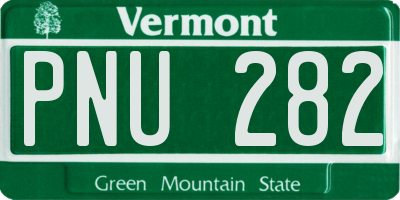 VT license plate PNU282
