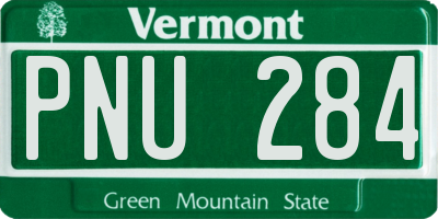 VT license plate PNU284