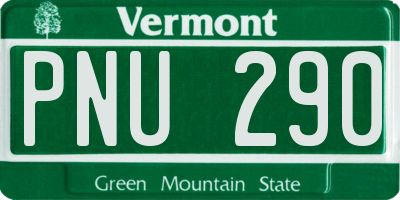 VT license plate PNU290