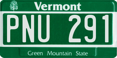 VT license plate PNU291