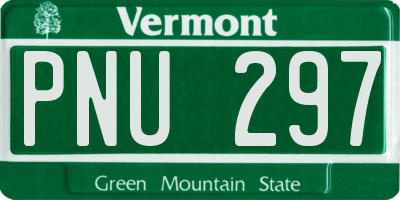 VT license plate PNU297