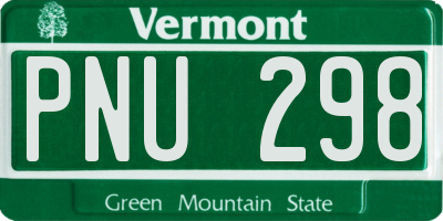 VT license plate PNU298
