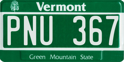 VT license plate PNU367