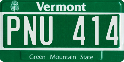 VT license plate PNU414