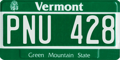 VT license plate PNU428