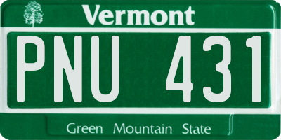 VT license plate PNU431